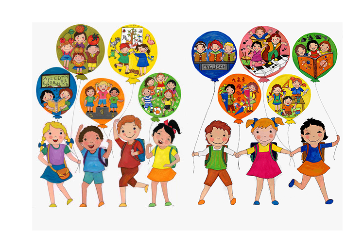Kinder im Kreis auf dem Schulhof